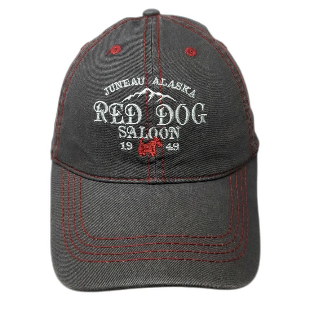 Prairie Mountain Red Dog Saloon Juneau Alaska Gray One Size Baseball Cap Hat